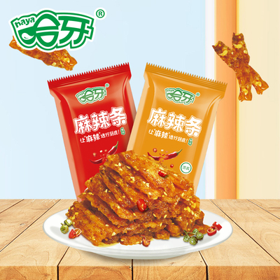 哈牙麻辣条清真食品面筋制品袋装休闲零食香辣美味86g