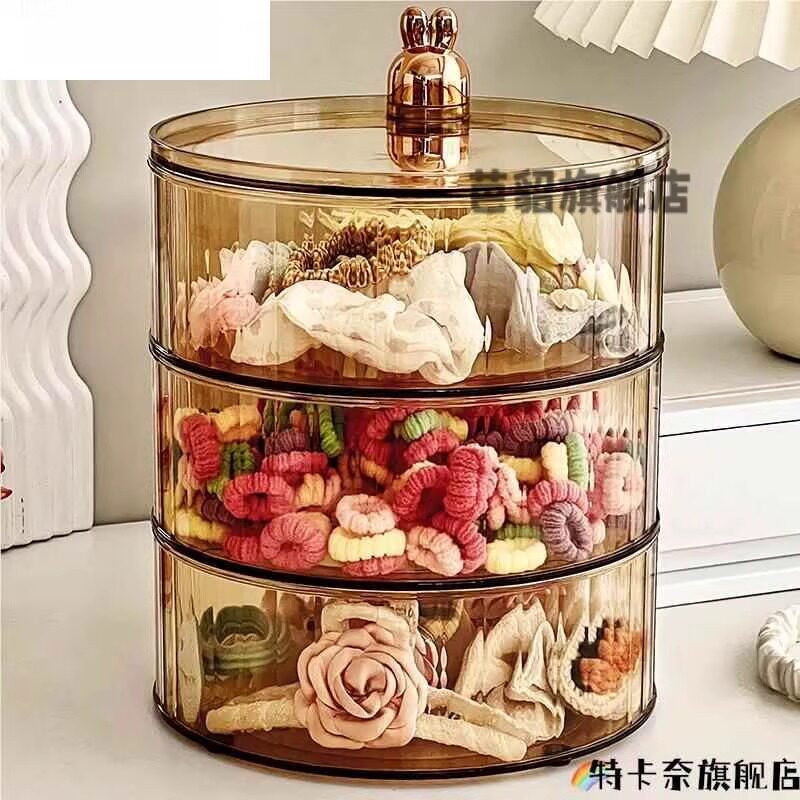 发饰收纳盒桌面大容量整理神器首饰儿童头饰女生髪夹宝宝发圈皮筋
