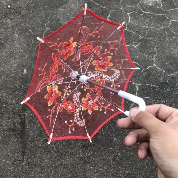 包邮新款儿童迷你小伞玩具装饰勋小雨伞射影道具蕾丝工艺伞绣花伞 - 实物图