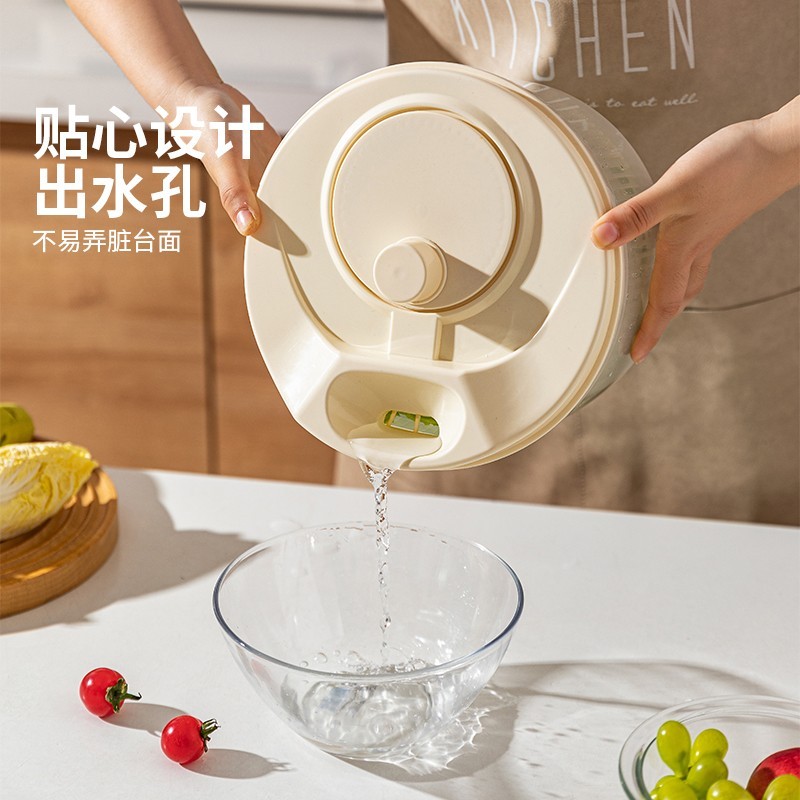 家用蔬菜脱水器水果沥水篮甩干机手摇厨房创意手动沙拉洗菜甩水盆