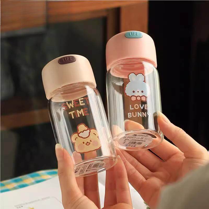 日本口袋杯200ml150ml小巧迷你水杯可爱超萌微型小号玻璃杯少女心