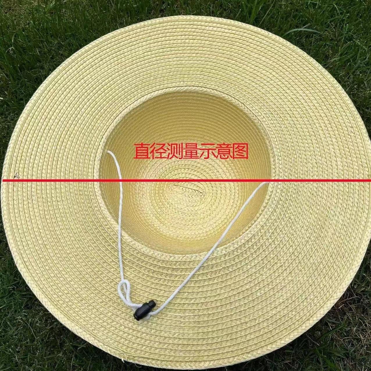男式草帽中老年人爸爸大檐大沿帽户外防晒遮阳夏凉礼帽牛仔太阳帽