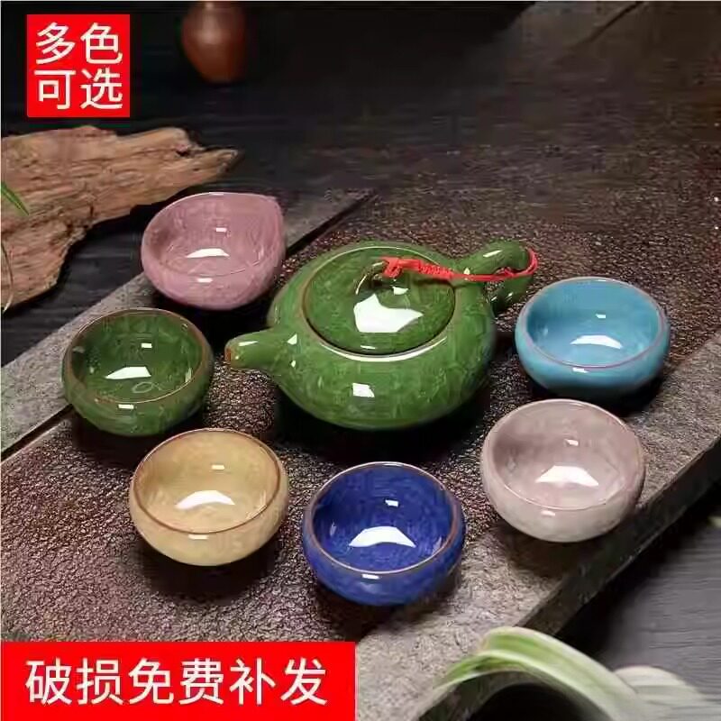 儿童过家家陶瓷小功夫茶具茶壶咖啡杯套装宝宝小玩具摆件