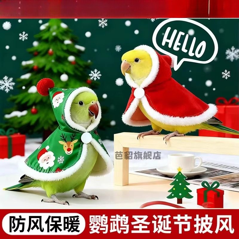 鹦鹉圣诞节披风小斗篷小鸟新年衣服加厚防寒保暖虎皮玄凤外出服饰,宠物/宠物食品及用品,鸟禽服饰,淘宝优惠券,粉丝福利购,淘宝优惠卷