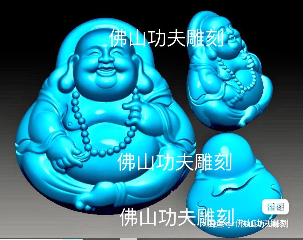 stl23坐弥勒佛圆雕图大肚佛电脑精雕图弥勒佛三维立体电脑雕刻图