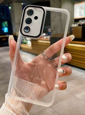 适用三星Galaxy S24+自带高清镜头膜A32 4GA52S保护套S23ULTRA/s23硅胶s22情侣A50网红A04E防摔A3简约软A21S