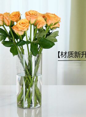 透明高颜值亚克力桶圆柱形敞口