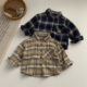 2026新款 秋季 儿童女童宝宝格子磨毛衬衣 长袖 淘气小妞纯棉男童衬衫
