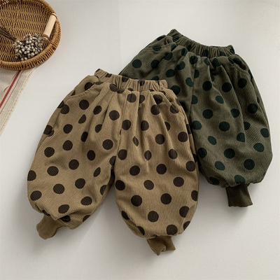 韩系冬季男女童加绒加厚灯笼裤