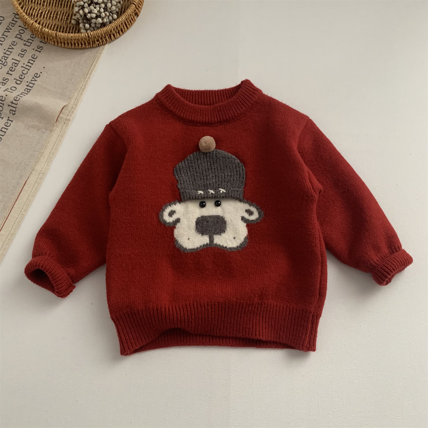 淘气小妞一体绒女童加绒毛衣秋冬新款男童宝宝加厚保暖针织衫红色,童装/婴儿装/亲子装,毛衣/针织衫,淘宝优惠券,粉丝福利购,淘宝优惠卷