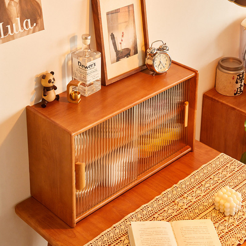 实木杯架茶具收纳架桌面多层置物架咖啡水杯防尘置物架厨房储物柜