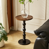 小桌子 沙发边几咖啡桌卧室床头柜法式 法式 复古实木小茶几客厅美式