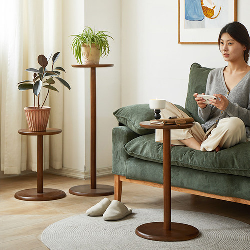 实木落地式花架北欧风客厅绿植架