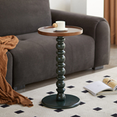 复古实木边几客厅家用法式 小茶几阳台网红创意休闲小圆桌咖啡桌子