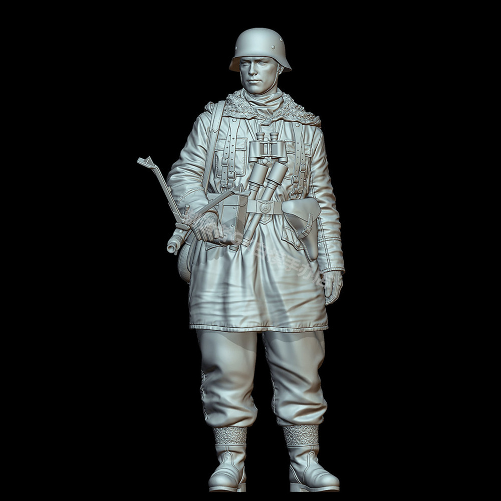 1/35东线德国陆军步兵师MG42机枪手二战兵人gk白模手办摆件132