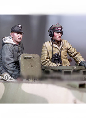 1/35德国树脂兵人二战坦克装甲乘员组驾驶员指挥官gk白模手办81