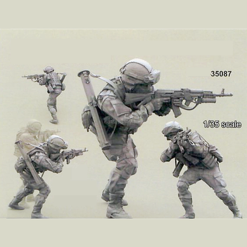1/35模型俄罗斯陆军特种部队士兵现代装备兵人GK白模手办摆件188