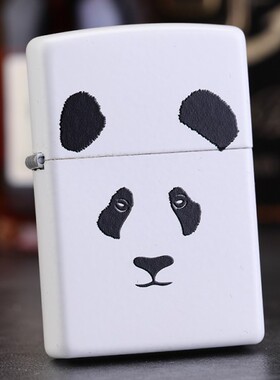 美国原装正品 ZIPPO打火机 白哑漆 彩印 熊猫/28860 专柜正版防风