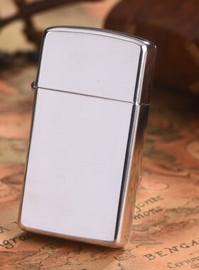美国纯银纤巧镜子zippo打火机