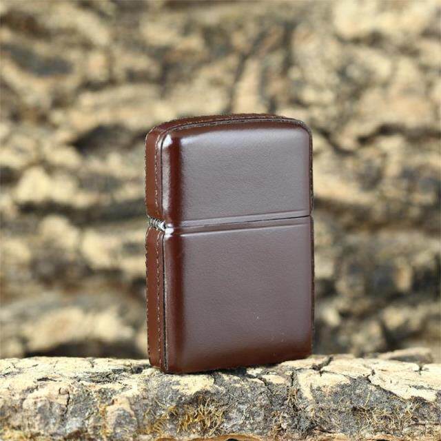 美国原装正品 ZIPPO打火机 日版 松阪牛革 棕色黑色 专柜正版限量