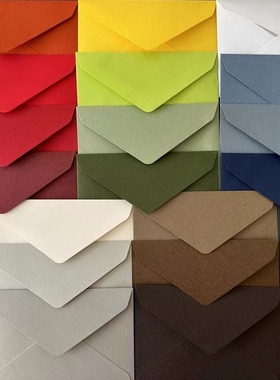 可印logo彩色红色牛油果绿色C6明信片高级感西式套装信封信纸