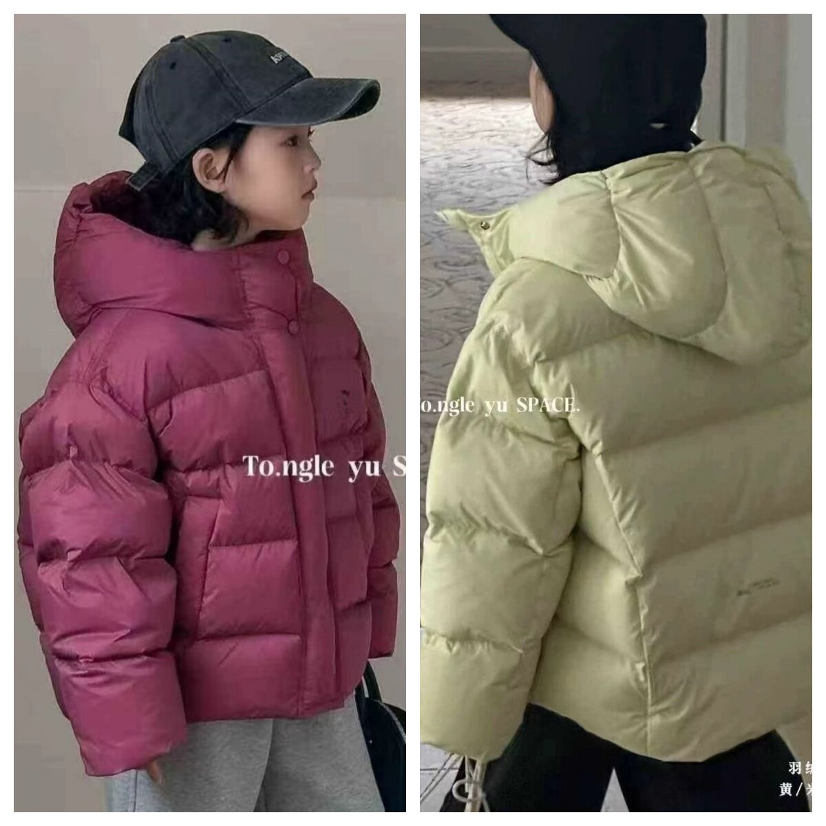 童装女童羽绒服韩版连帽短款羽绒服女加厚面包服显瘦外套