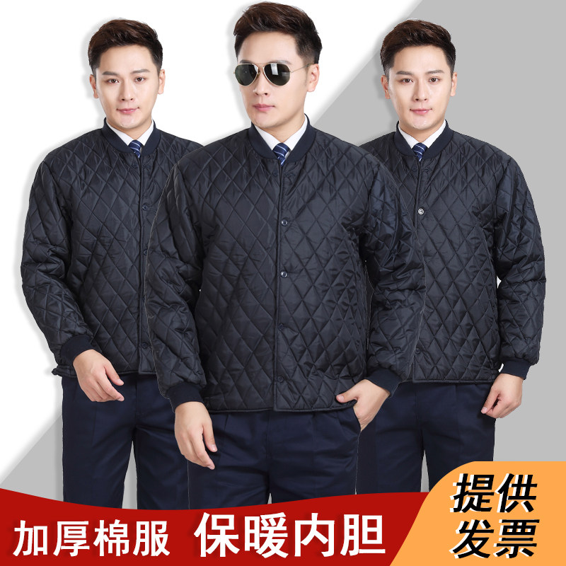 冬季棉衣内胆加厚棉服工作服中老年防寒贴身保暖棉袄爸爸内穿暖和