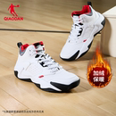 运动鞋 乔丹男鞋 青少年皮面高帮防水保暖棉鞋 男2025冬季 加绒篮球鞋