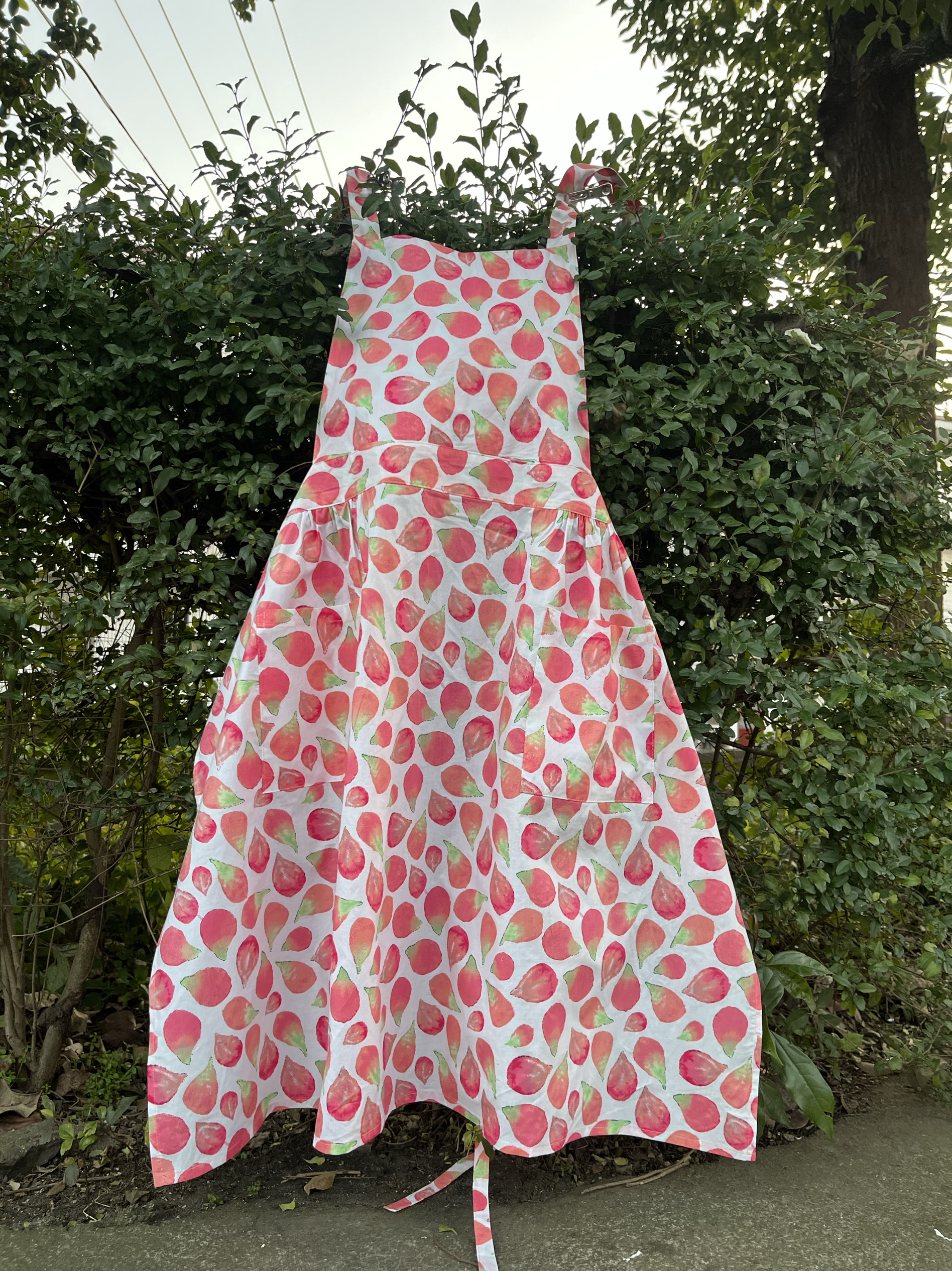 外贸原单出口日系纯棉围裙厨房家用做饭罩衣防污透气无袖背带