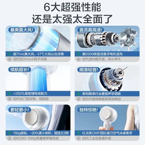 艾美特便携充电风扇大风长续航