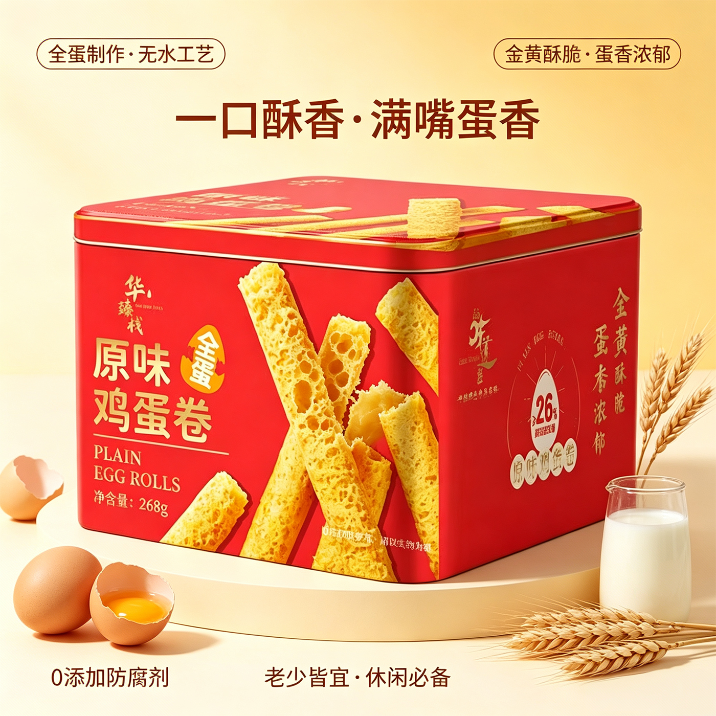 华臻栈原味蛋卷批发零售首选