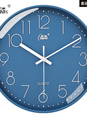 康巴丝现代简约挂钟静音石英钟表客厅卧室壁挂装饰时钟艺术电子表