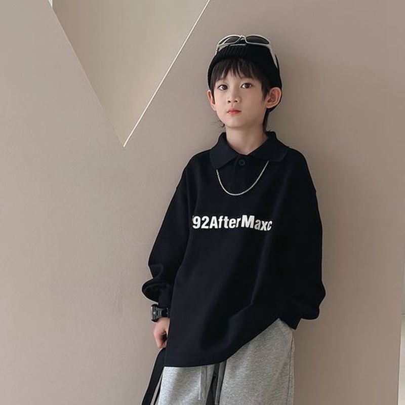 男童长袖POIO衫春秋款中大童洋气