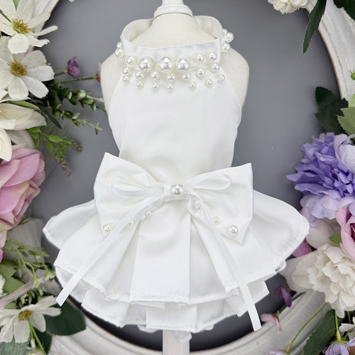 私宠手作高级感宠物婚纱礼服