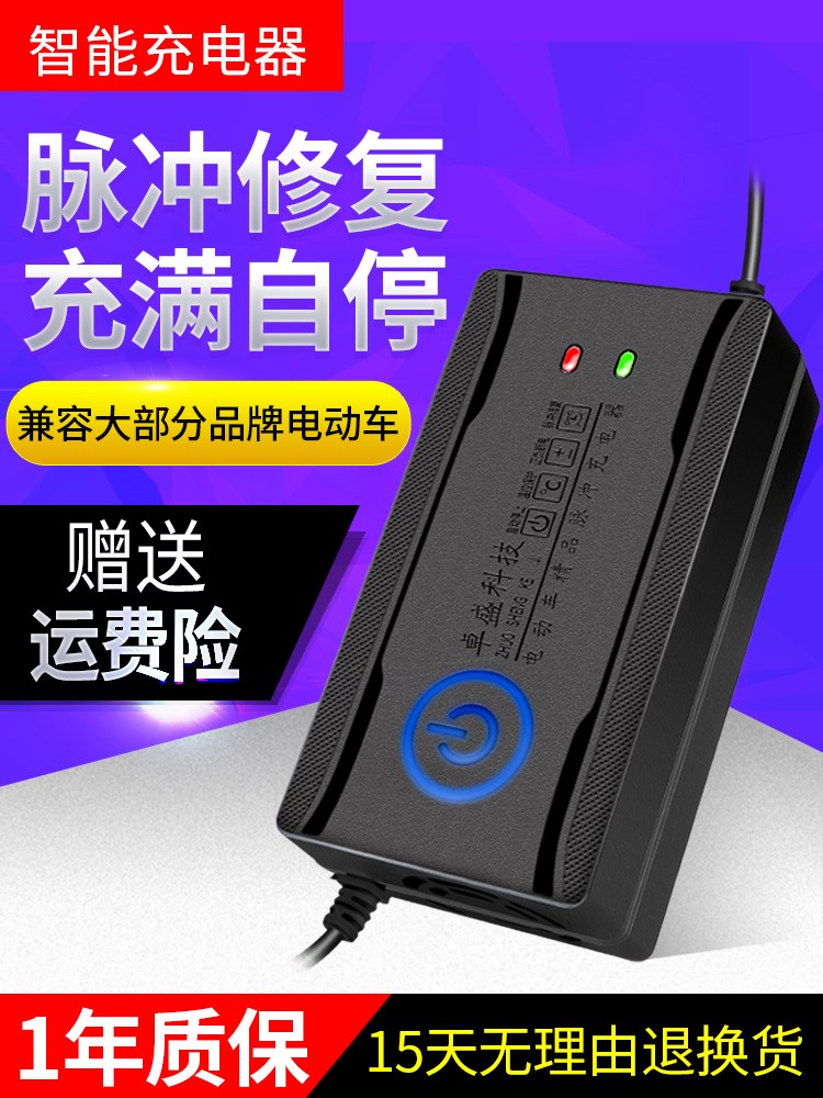 电动车电瓶充电器48V12AH20AH60V72V雅迪爱玛台铃电车三轮车通用