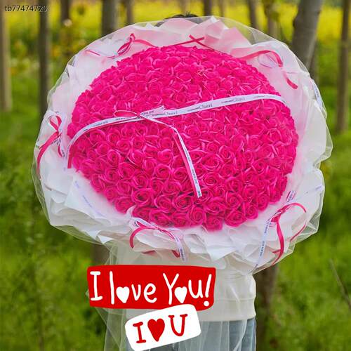 情人节99朵永生玫瑰香皂花礼物