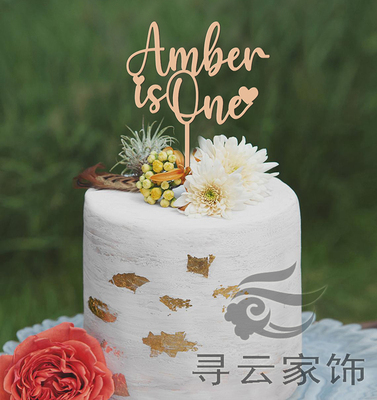 定制木质英文周岁生日人名