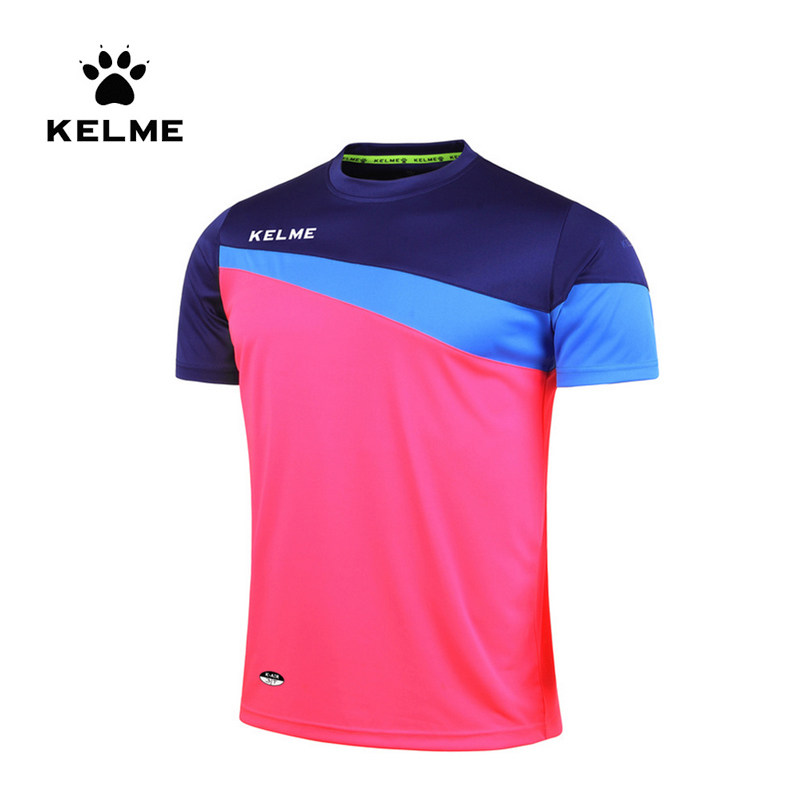 KELME卡尔美 男式成人足球训练服比赛服团购可印字号短袖足球服
