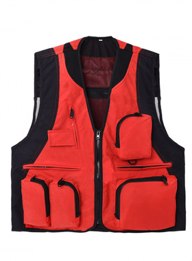 户外多口袋摄影马甲男休闲导演摄影记者广告媒体马甲刺绣印字