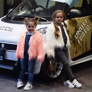 热销儿童长毛绒外套仿皮草秋冬落水毛女童潮流欧美毛毛外套