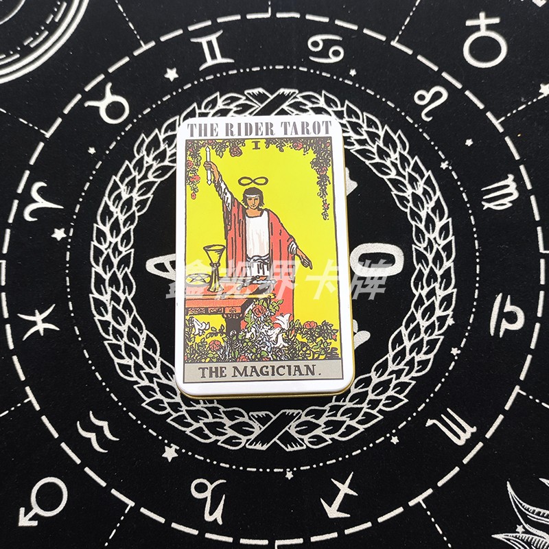 热销中英文说明书经典版铁盒The rider taro烫金塔罗纸牌现货包邮
