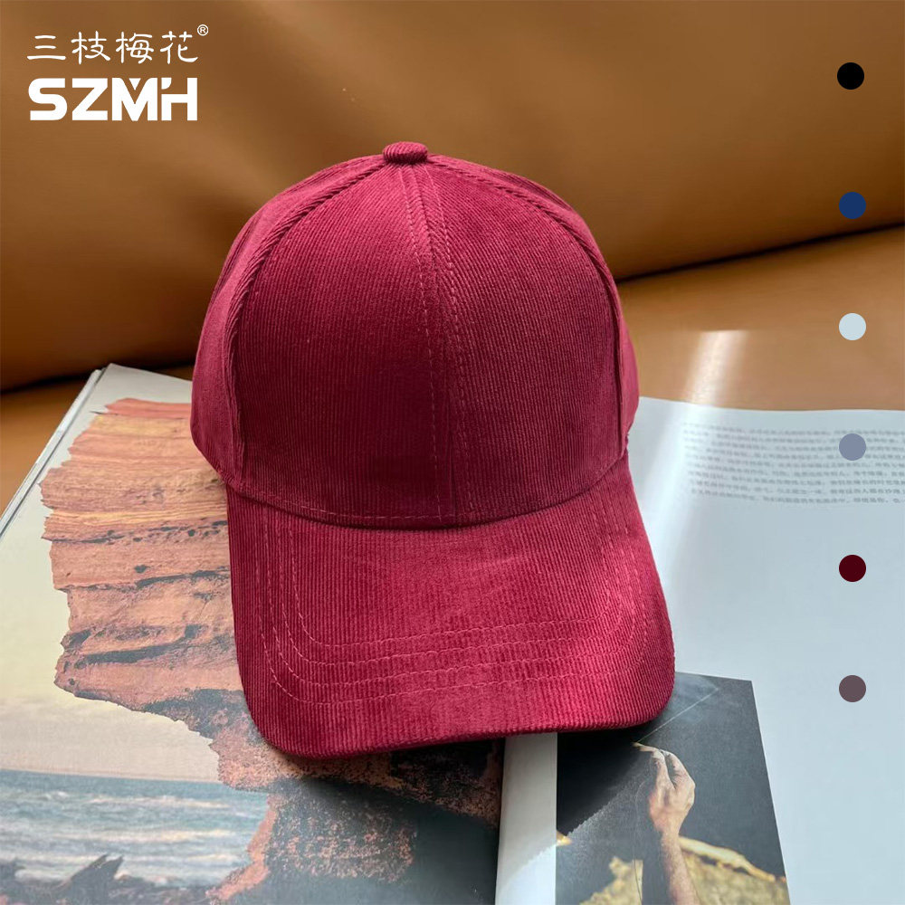 三枝梅花棒球帽子男纯棉灯芯绒鸭舌帽女安可拉红情侣四季摩卡慕斯,运动包/户外包/配件,运动帽,淘宝优惠券,粉丝福利购,淘宝优惠卷