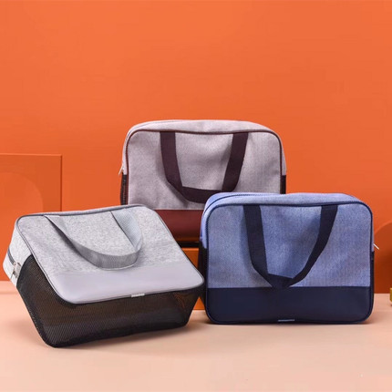Pu Frosted Waterproof Cosmetic Bag Portable Bath Storage Bag Large Capacity Swimming Bag Transparent Cosmetic Toiletries Bag