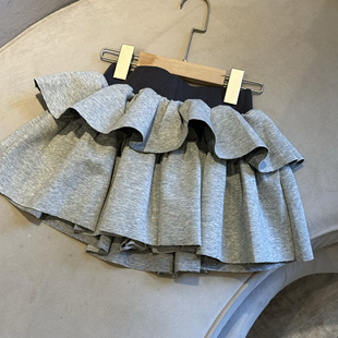 vogue baby beginning 实体精品童装店女童夏季荷叶边半身裙短裙