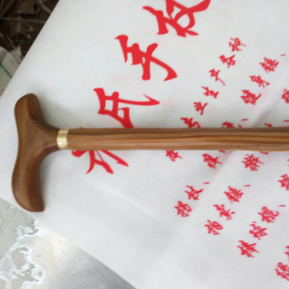 厂家直供绿檀木拐杖老人拐杖礼木制硬木拐杖