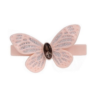 法式高端镶钻蝴蝶发夹水钻后脑勺弹簧马尾夹亚历山大同款横夹顶夹