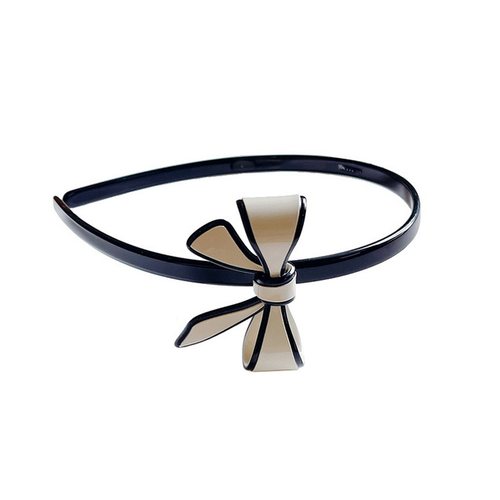 简约经典戴安娜蝴蝶结边发夹头箍