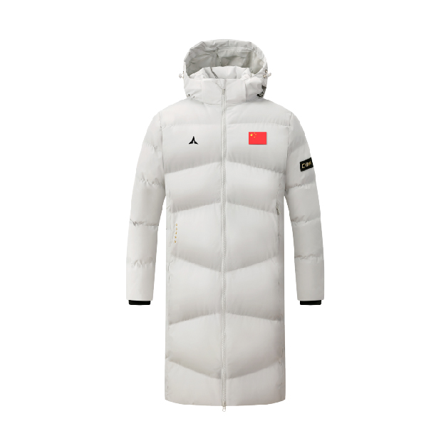 路克士3171冬超长款棉服男女保暖休闲训练服跑步运动长款时尚棉服