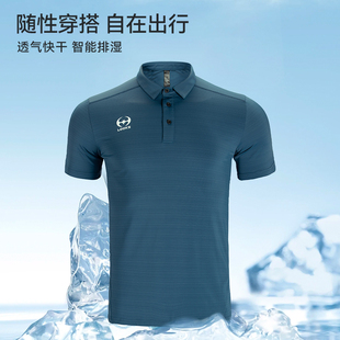 路克士1616夏季训练服T恤透气薄跑步运动POLO衫翻领短袖t恤男