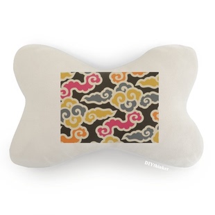 中国风日本风格祥云汽车头枕颈枕座椅枕头
